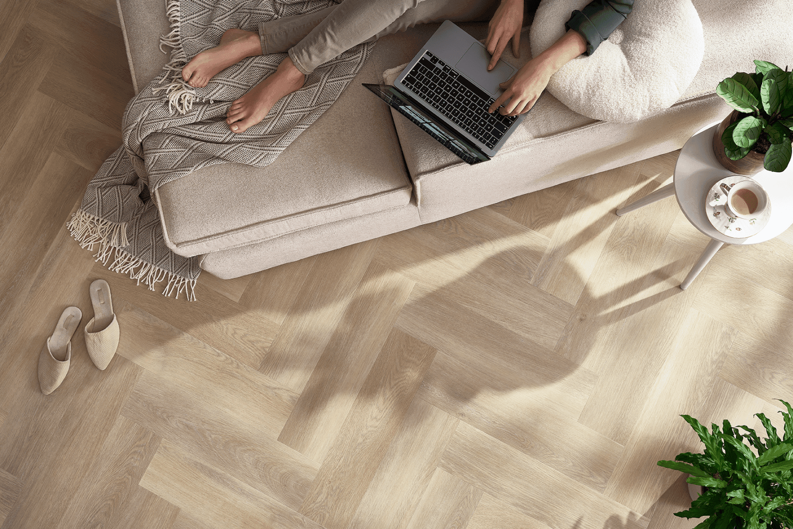 Suelo de vinilo Arbiton DB Amaron Herringbone - ROBLE DEARWOOD - 2,5mm/0.55mm