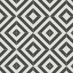 BLACK & WHITE PATTERN TILE SKU- S185210 · Retro